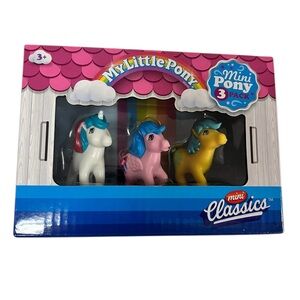 Basic Fun My Little Pony Mini Classics Mini Pony 3-Pack Gusty Firefly Bubbles